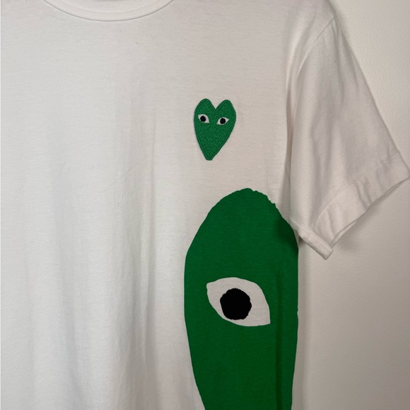 Comme des Garcons PLAY Play Green Emblem Heart T-shirt - Picture 5 of 7